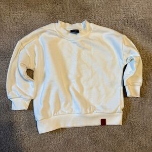 Little Bipsy White Pullover Sweatshirt Toddler 2-3T